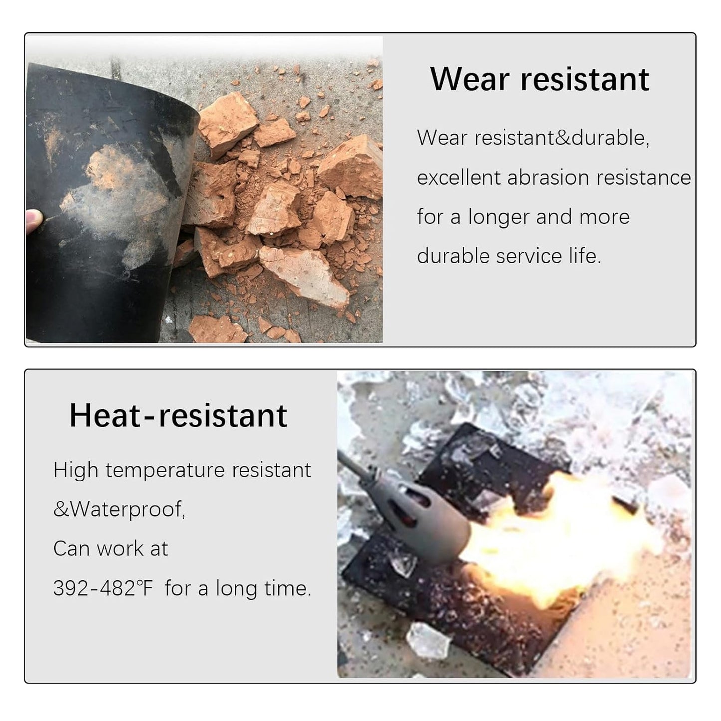 Solid Rubber Sheet, Rolls, Strips 1/16 (.062)" Thick X 2" Wide X 10'Long, Solid Rubber Rolls for Warehouse Anti-Slip, Flooring, Abrasion