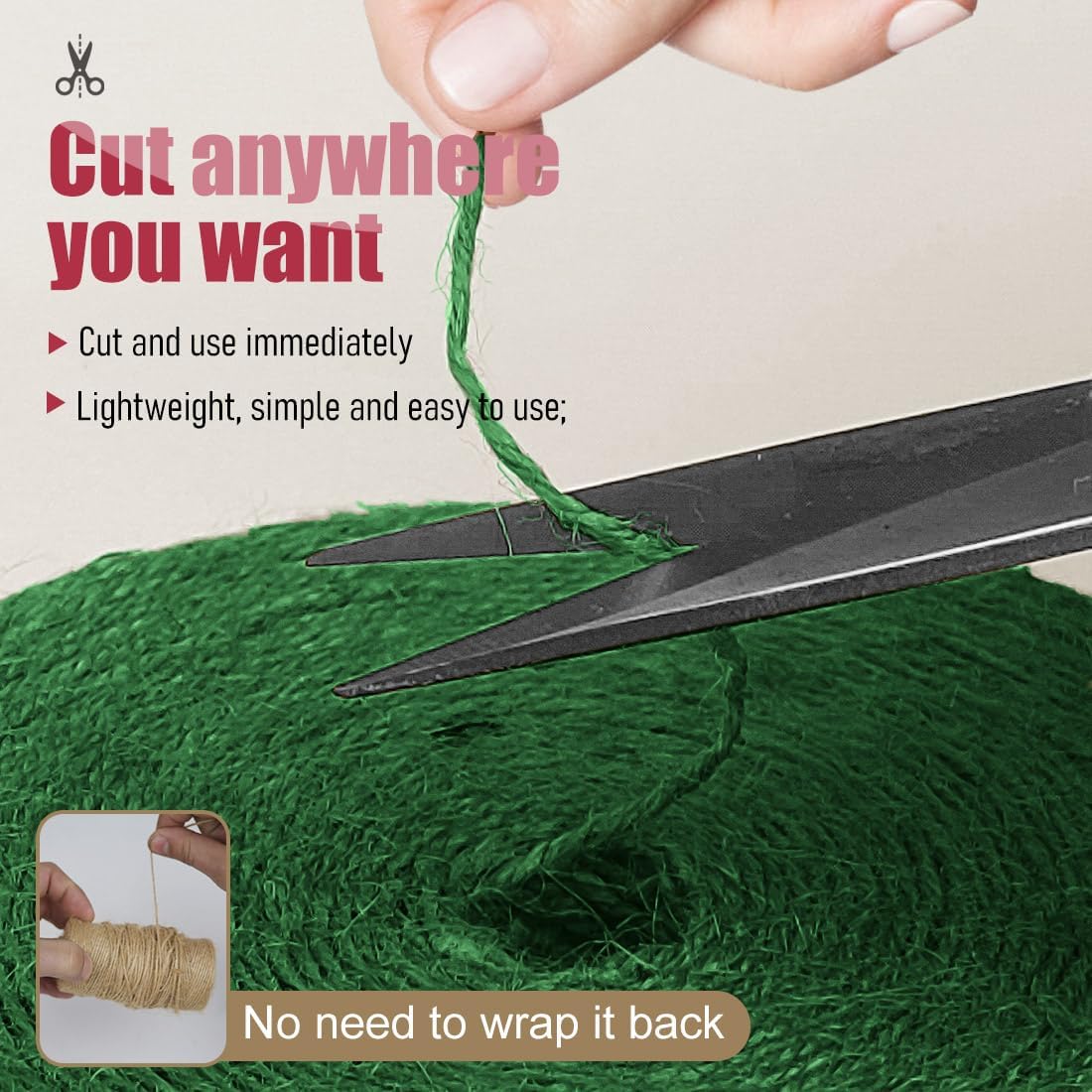 PerkHomy 800 Feet (2Pcs * 400Feet) Garden Twine Strong Natural Jute Long Green Twine for Gardening Tomato Climbing Plant Tie Floristry Crafts Gift Wrapping Packing Decor