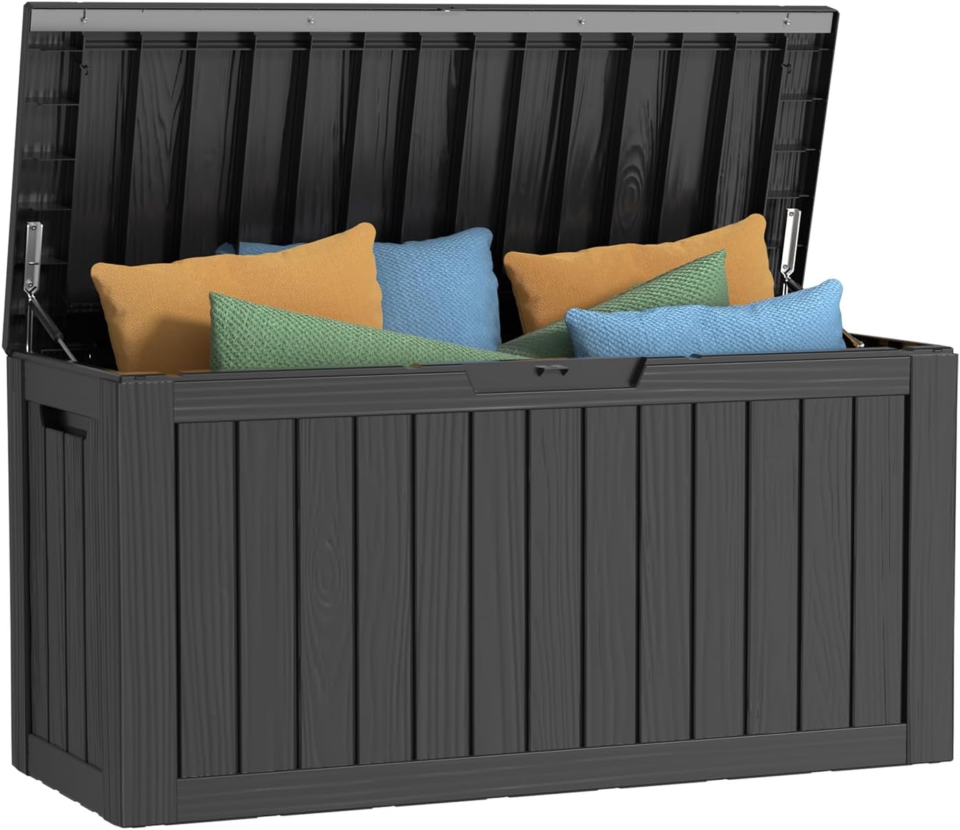 80 Gallon Outdoor Storage Box – Waterproof Deck Box for Garden & Patio,Black