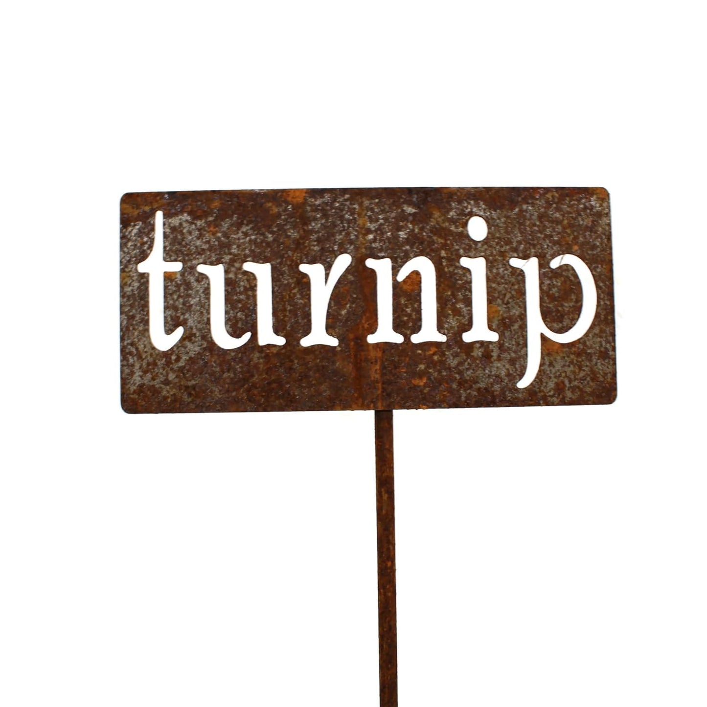 Classic Metal Garden Markers 19 Inches Tall (turnip, Naturally Rusted)