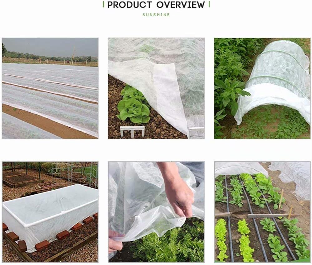 Agfabric Plant Covers Freeze Protection Floating Row Covers 10'x100' 0.9oz Plant Covers Freeze Sun Protection,Frost Cloth for Vegetables,White