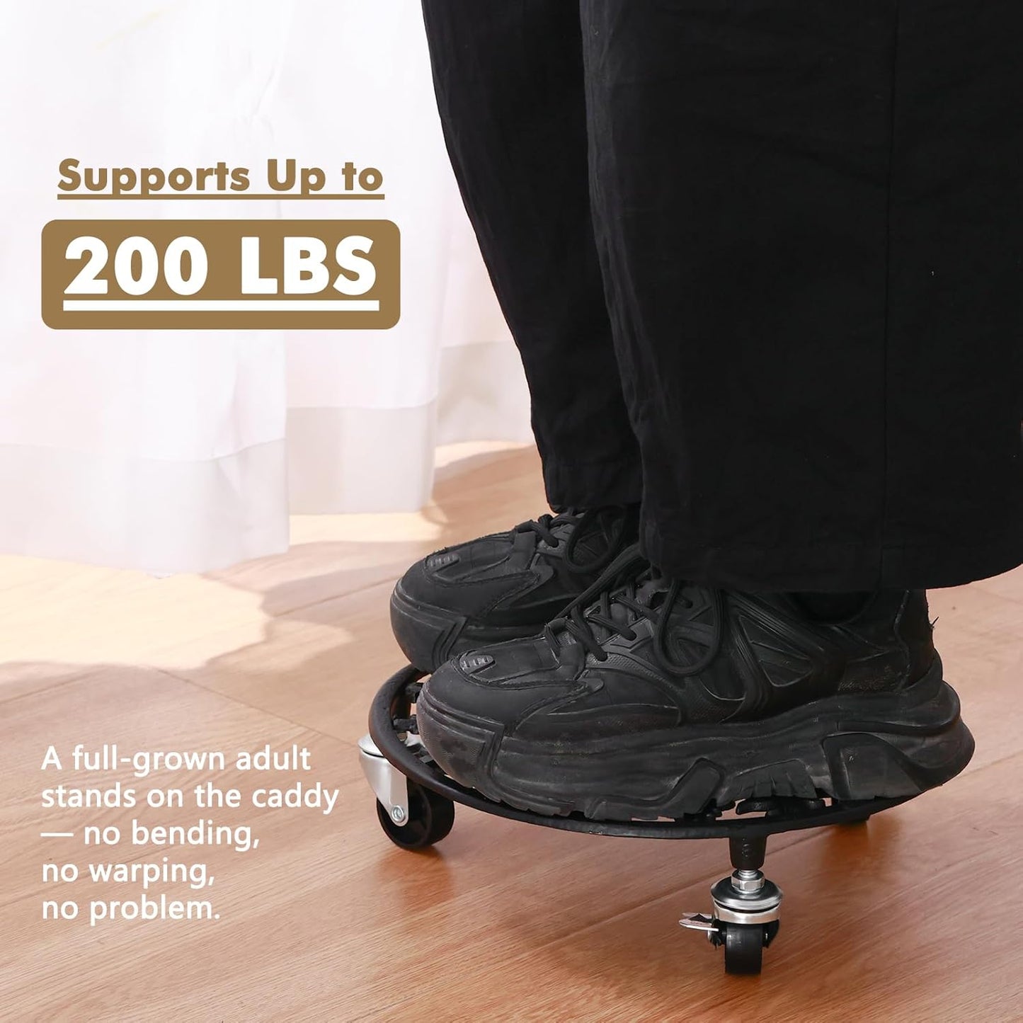 2 Pack Plant Caddy with Wheels 11 Inch Rolling Plant Stand for Large Plants Heavy Duty Plant Rollers Metal Plant Dolly Rustproof Planter Stand Wrought Iron Plant Stands Flower Cart Indoor Outdoor