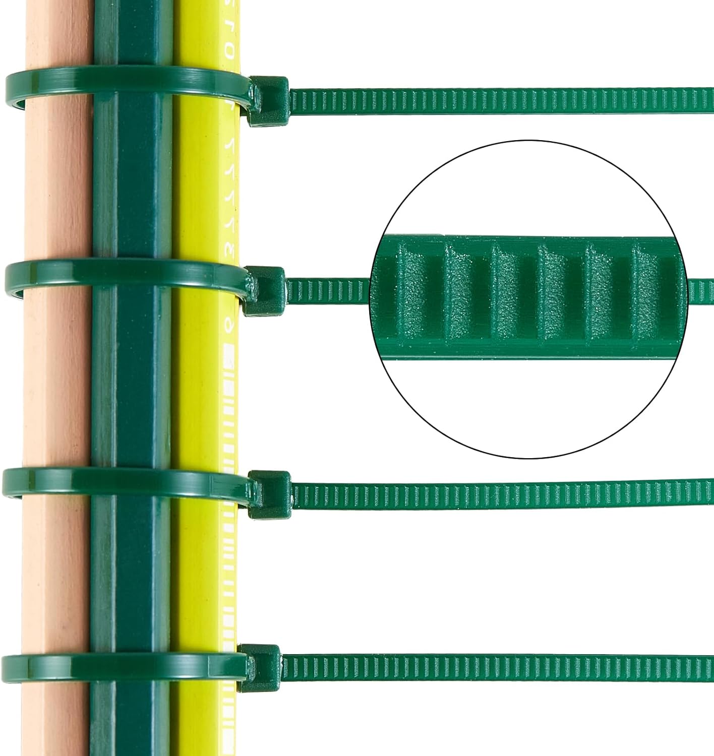 4 inch 3mm Dark Green Nylon Garden Cable Zip Ties Self Locking Cable Ties Twist Ties, Multi-Purpose Cable Tie(100 Pcs)