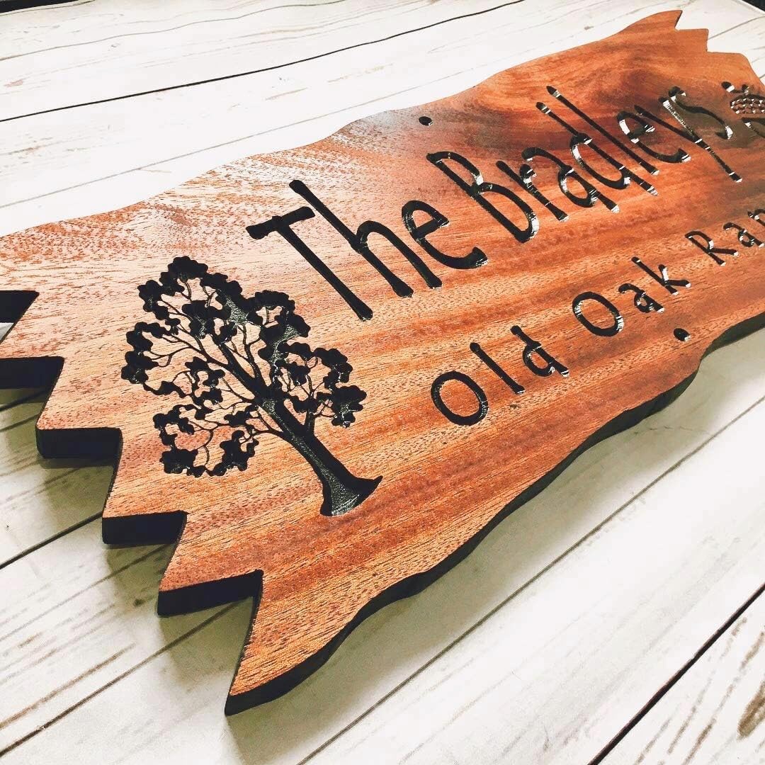 Custom Wooden Signs, Personalized Wood Signs, Custom Wood Signs, Personalized Cabin Signs, Outdoor Wooden Sign, Family Name Signs (Jagged Edge)