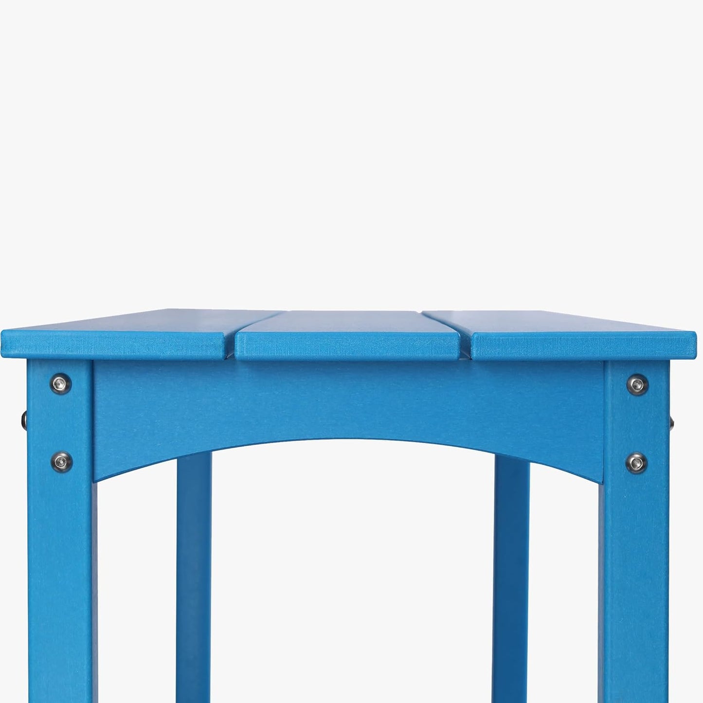 WestinTrends Malibu 55" Outdoor Patio HDPE Adirondack 2-Tier Shelf Console Table, Pacific Blue