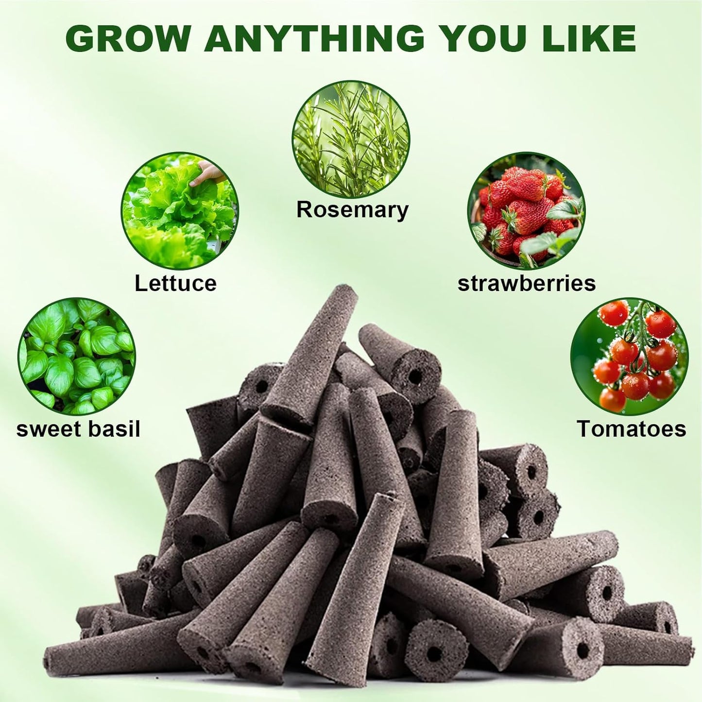 73 Pack Hydroponic Pods Supplies for Aerogarden Pods, Grow Sponges for Hydroponics, Seed Pods Kit with 30 Grow Sponges, 30 Pod Labels,12 Plant Labels, 1 Tweezer for Hydroponic Indoor Garden System