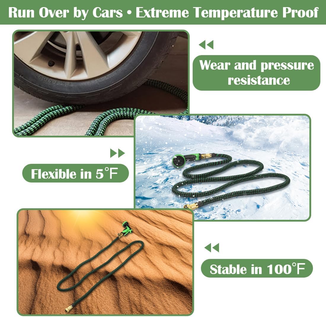 5 Gallon Nursery Pots (10-Pack) + 50ft Garden Hose with Spray Nozzle + 3-in-1 Soil Tester for Moisture/Light/pH | All-in-One Gardening Kit for Indoor/Outdoor Plants, Gardening Gifts for Women