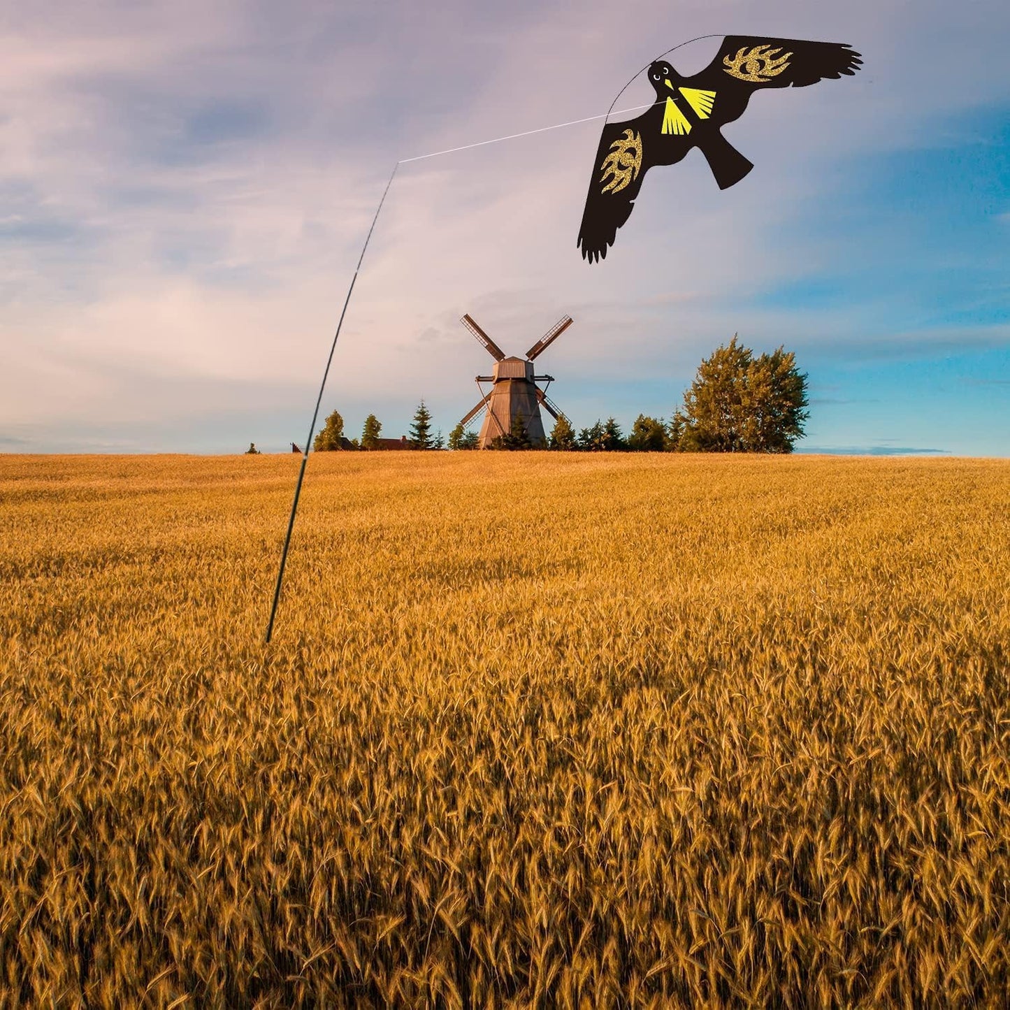 Bird Hawk Flying Kite for Crops Farm Protector Bird Scarer Flying Kites Without Pole - Style E Kite