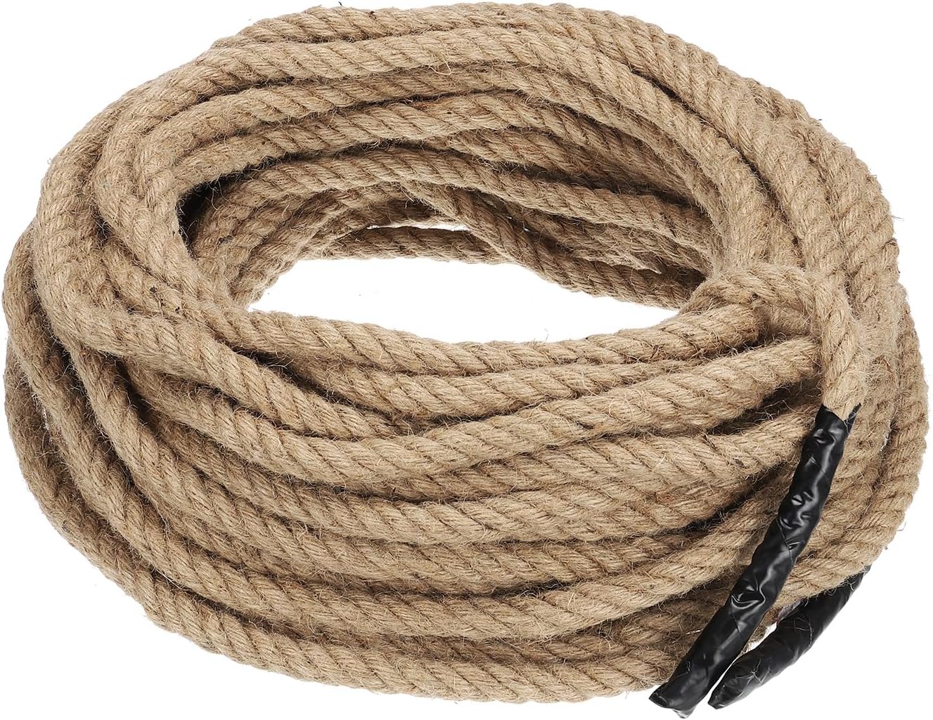 PATIKIL 1/2" x 100 Ft Twisted Manila Rope - Natural Thick Jute Twine for Docks, Railings, Bundling, Craft, Tug of War, and Decorating