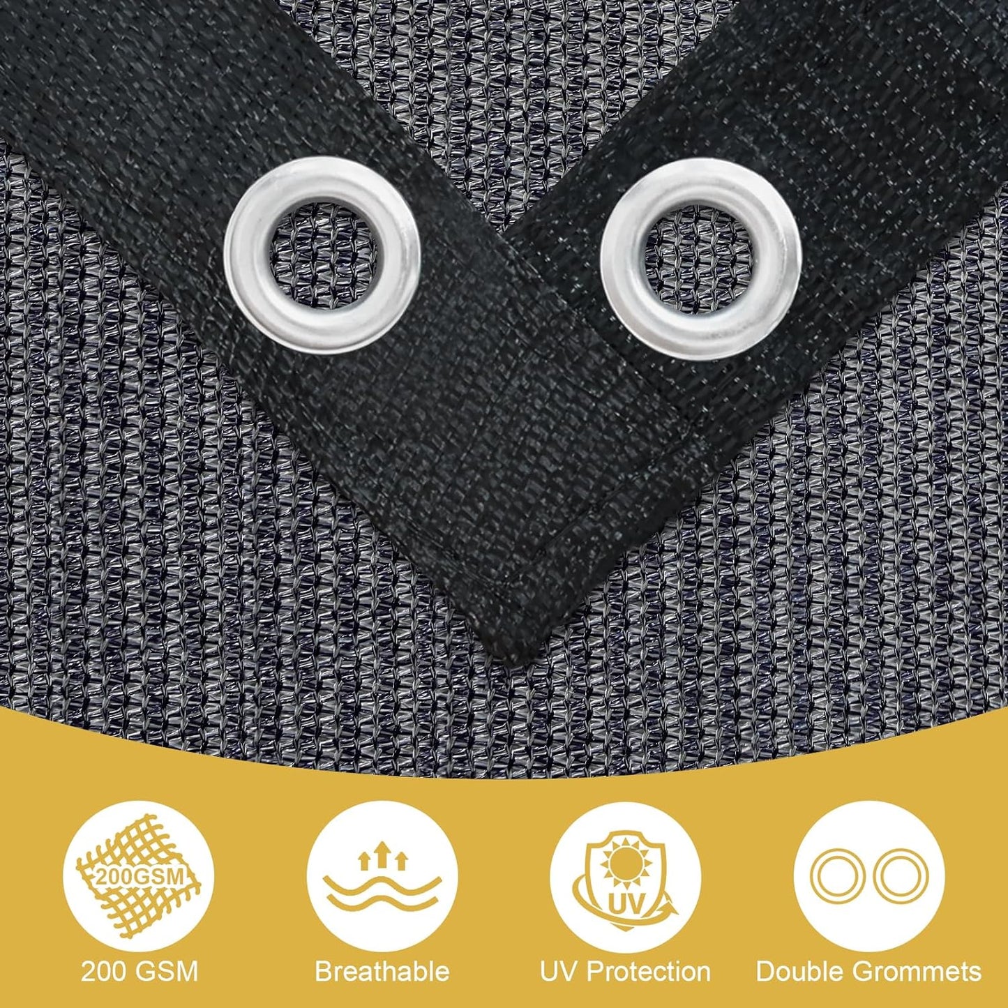 Shade&Beyond 90% Sun Shade Cloth with Grommets, 6' X 20' Pergola Shade Cover Canopy, Mesh Tarp Sun Screens for Patio, Outdoor, Garden, Backyard, Blue Gray