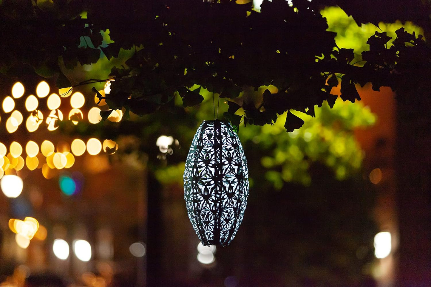 Allsop Soji Stella - Wilflower Pod - 15" Outdoor Solar Lantern - Sage