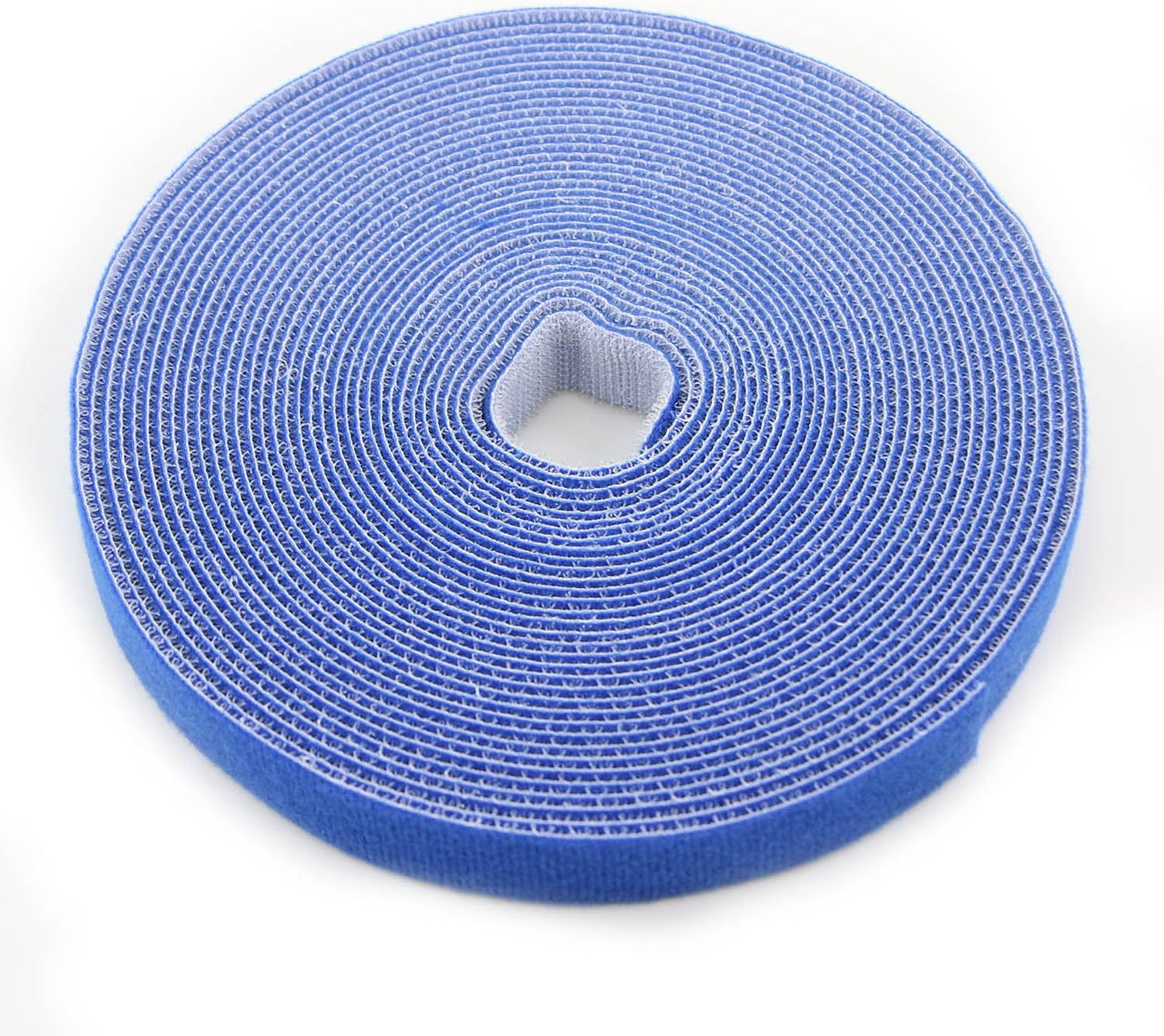 Reusable Fastening Tape Cable Ties 3/4 Inch Double Side Hook Roll (10 Yard, Blue)