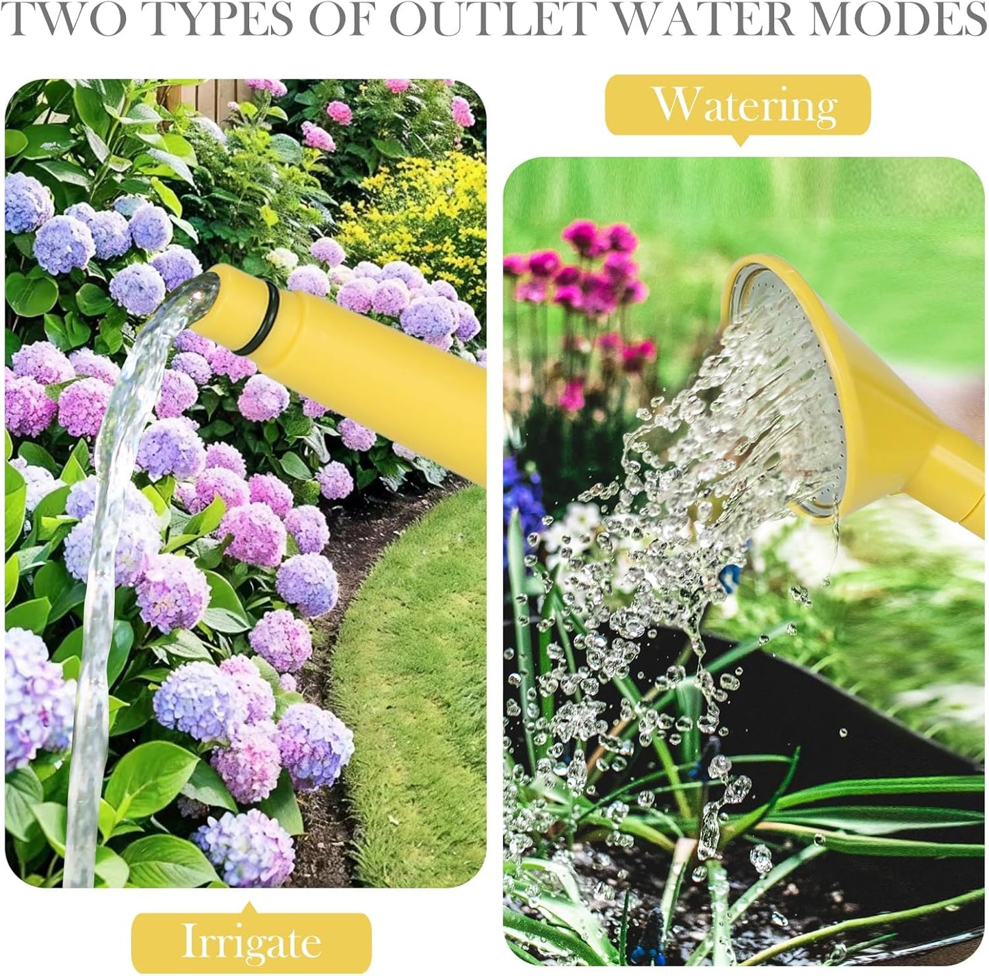 2 Gallon Watering Can for Indoor Plants, Garden Watering Cans for Outdoor Plant House Flower, Modern Plant Watering Can Large Long Spout with Sprinkler Head