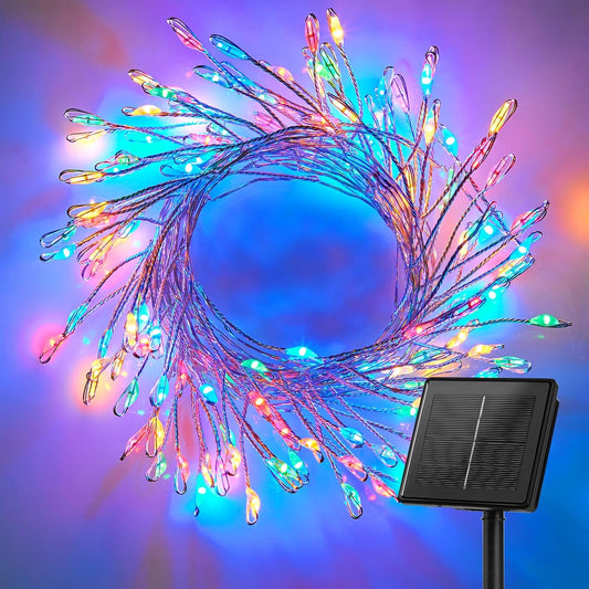 Brightown Solar String Lights, 20FT 240 LED Outdoor Decorations (Multicolor, 19.6Ft)