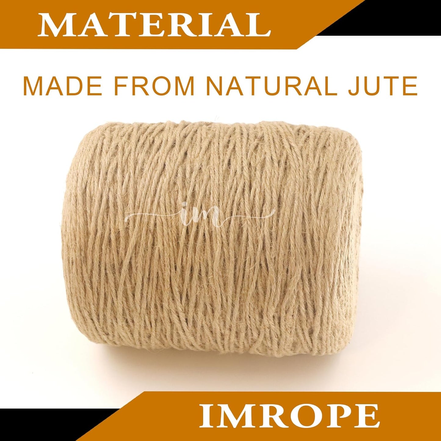 3mm x 1500 Feet Natural Jute Rope, Twine for Gardening Tomato Climbing Plant Tie Floristry Crafts Gift Wrapping Packing Decor