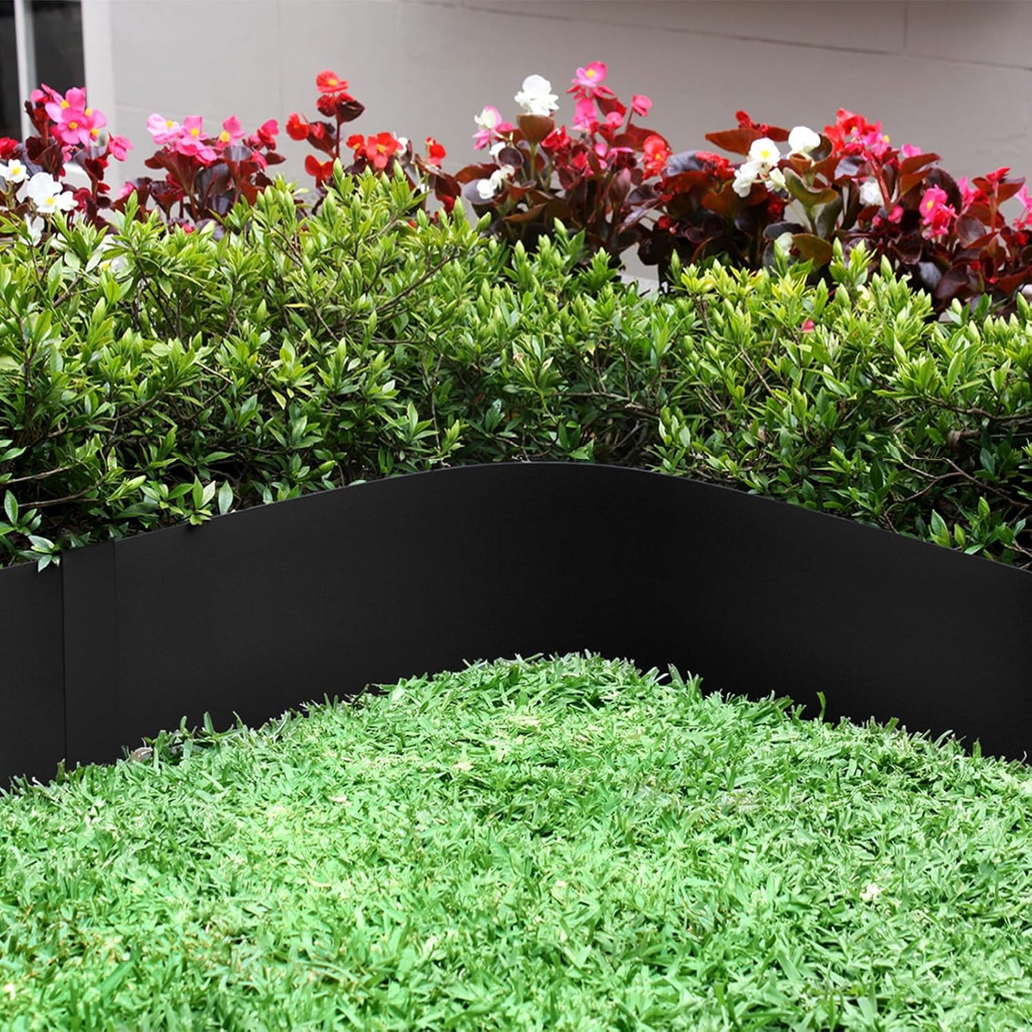 10 Inch Metal Landscape Edging, Heavy Duty Galvanized Steel Garden Edging,6 Pack Steel Landscape Edging with 7 Clips for Lawn, Flower Bed, Yard (Black)