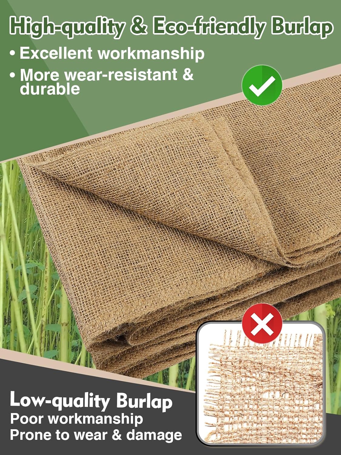 ANPHSIN 75ftx40in Natrual Burlap Plant Covers Freeze Protection - Winter Frost Plant Blankets, Frost Cloth Tree Wrap for Outdoor Bushes Trees Potted Plants Cold Weather