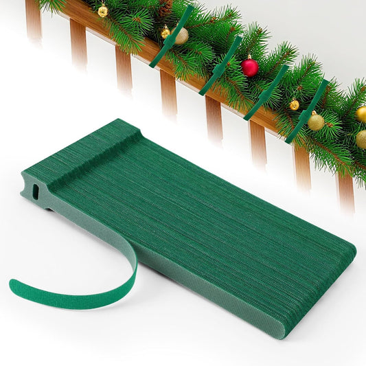 100 Pcs Christmas Garland Ties 7.87Inch Adjustable Holiday Garland Twist Ties for Holiday Halloween Tree Wreath Party Yard Wall Doorway Reusable Nylon Garden Cable Straps Decoration(Green)