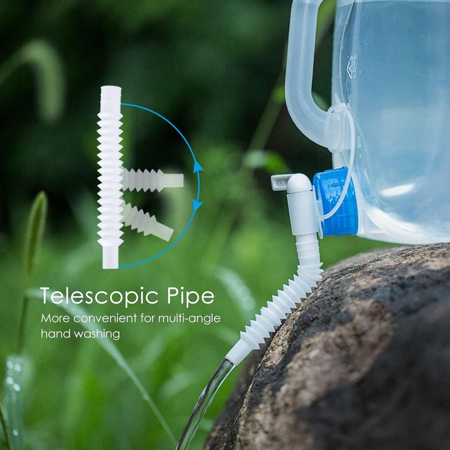 Collapsible Water Container Jug, 2.6 Gallon No BPA Water Storage Carrier with Spigot, for Camping Hiking Backpacking RV Outdoors and Emergency, Foldable Portable Survival Kits for Hurricane