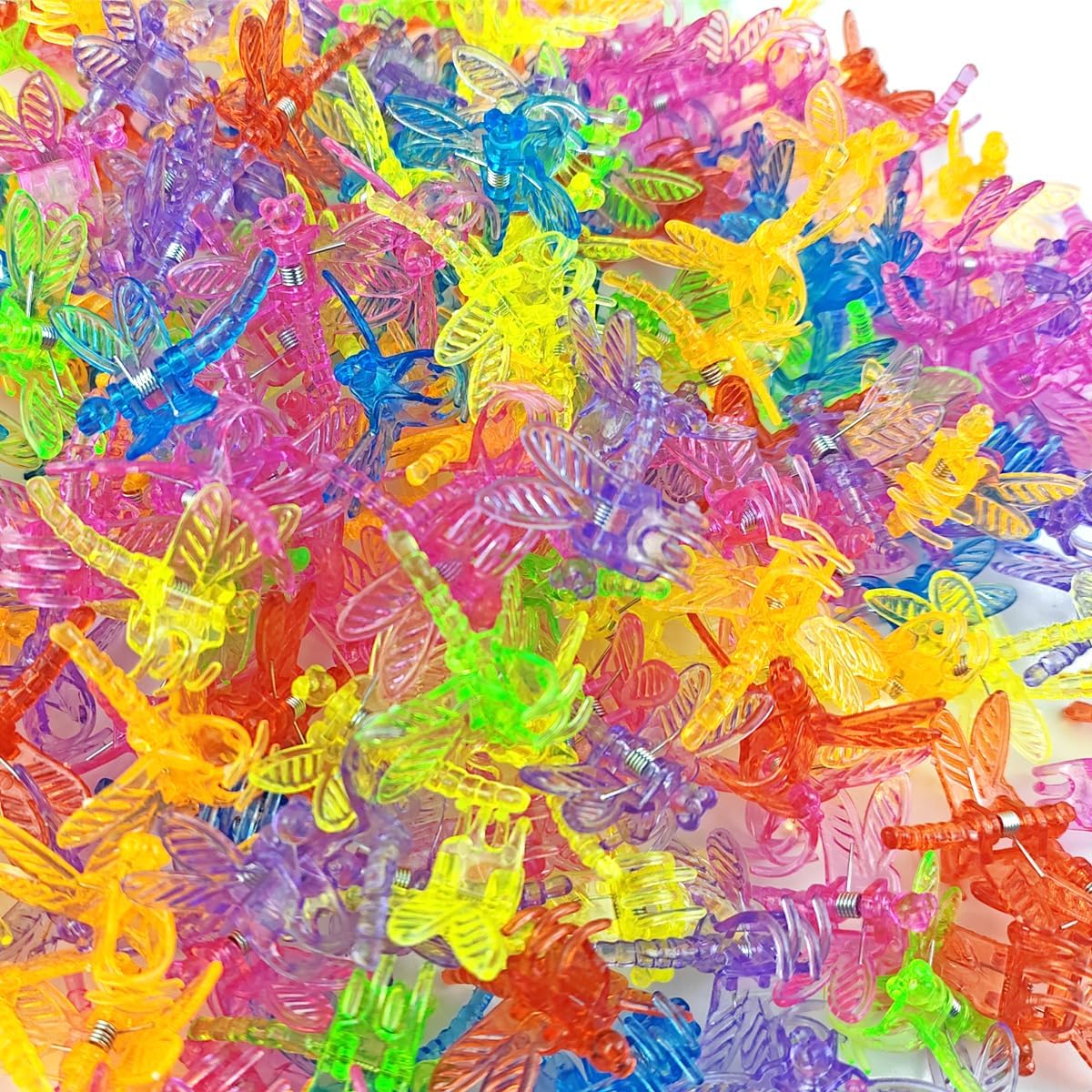 GXXMEI 70PCS Butterfly Orchid Clips Colorful Dragonfly Garden Plant Clips Portable Daisy Garden Flower Plant for Support Flower Orchid Vine