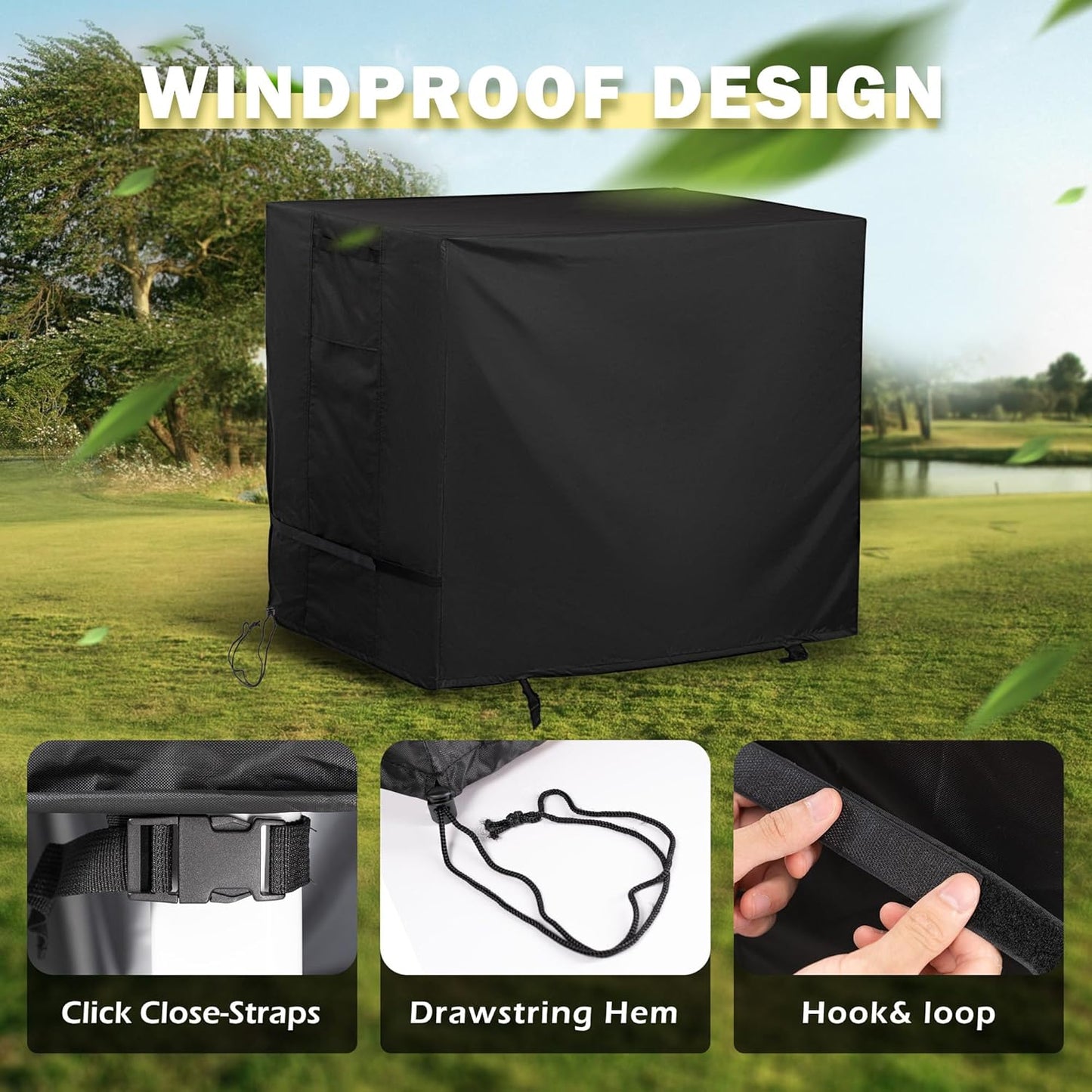 Outdoor Island Table Cover for Feasto Grill Cart with Storage Cabinet, Outdoor Kitchen Cabinet Cover for BBQ Storage Cabinet/Outdoor Kitchen Cart/Outdoor Prep Table