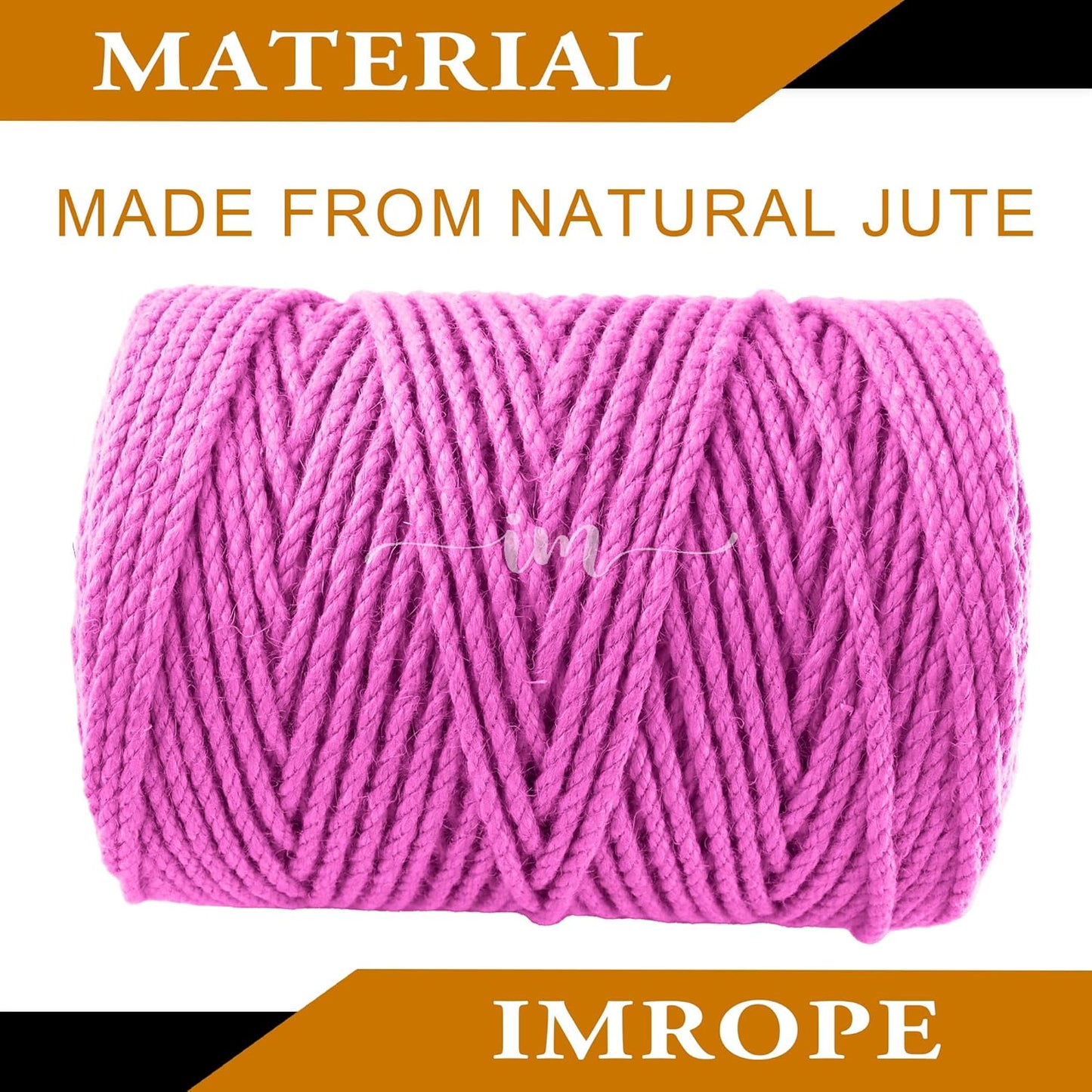 4mm x 400 Feet Pink Jute Rope, Twine for Gardening Tomato Climbing Plant Tie Floristry Crafts Gift Wrapping Packing Decor