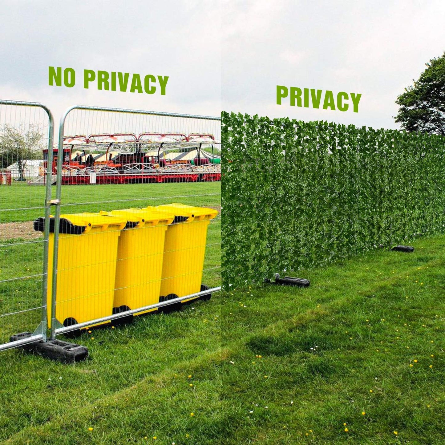 DearHouse Artificial Ivy Privacy Fence Wall Screen, 59x137.8inch Artificial Hedges Fence and Faux Ivy Vine Leaf Decoration for Outdoor Garden Decor