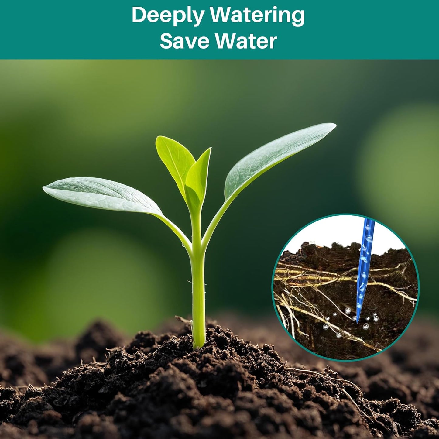 Biling Solar Drip Irrigation System, 3W Drip Irrigation Kit Digital Programmable Smart Watering for 15 Potted Plants Outdoor Indoor Garden