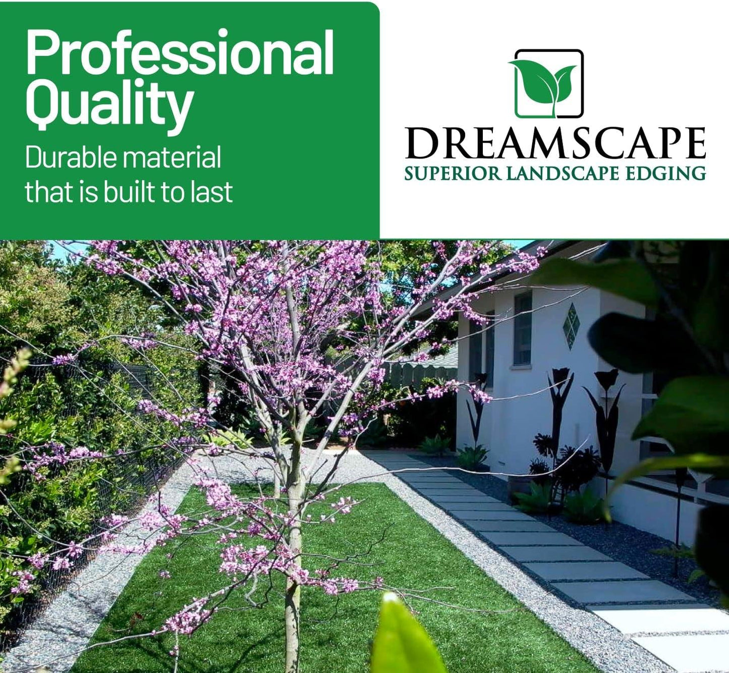 Dreamscape YardEdge Aluminum Landscape Edging - 8 Strips, 6ft Each (48ft Total), Mill Finish - Professional Quality Landscaping Border, Metal Divider for Lawn, Garden, Flowerbed