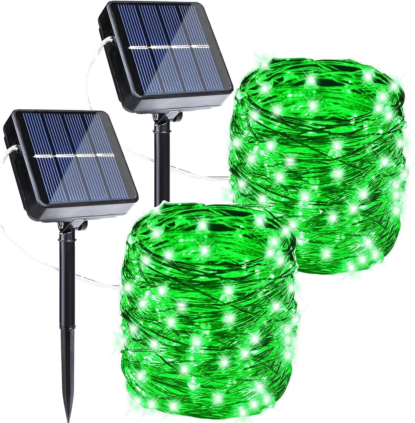 Joomer Solar Fairy Lights, 2-Pack Total 80FT 240LED Solar String Lights Outdoor Waterproof 8 Lighting Modes for Fence Party Garden Patio Yard Home Holiday Tree Outdoor Decoration