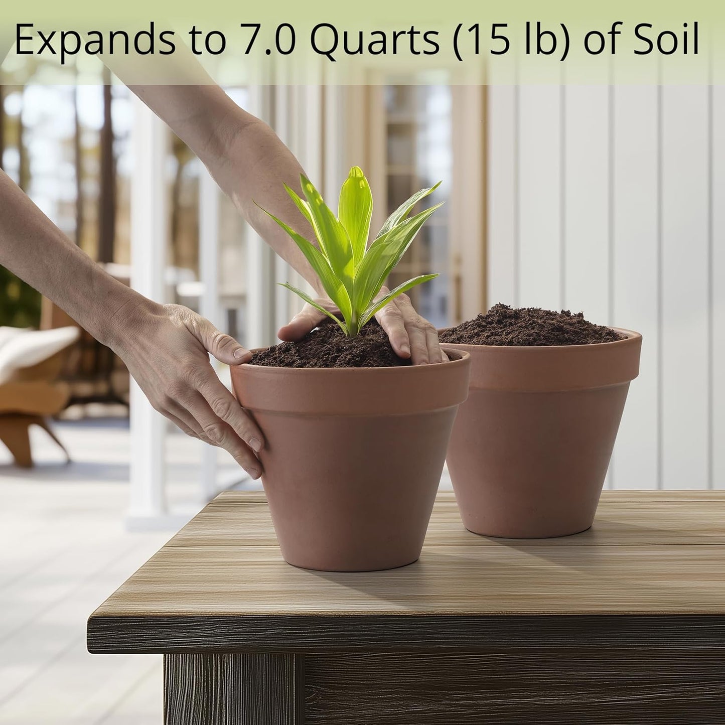 Coconut Coir Potting Soil for Indoor Plants - Expands to 7 Quart (15 lb) | Bonsai Soil Discs Perfect for General Houseplants, Herbs, and Bonsai Trees - Expands with Water