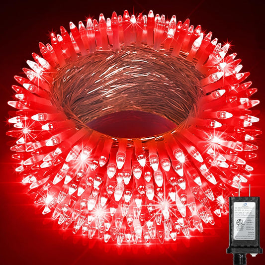 750 LED Christmas Lights Outdoor Use, 246ft 8 Lighting Modes Fairy Lights for Outside, Christmas Tree Lights Outdoor IP44 Waterproof for Xmas Patio Yard Fence Deck Balcony Garden Decor Red