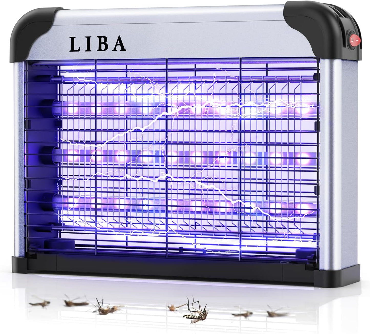 LiBa LED Indoor Bug Zapper, Electric Mosquito Killer Fly Zapper with Dual UV Wavelength Attraction, High Voltage Fly Trap Mosquito Trap Over 10-Year Lifespan LED Bulbs Light, Safe for Kids/Pets