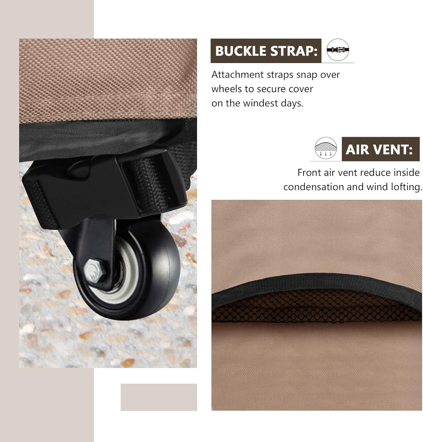 ULTCOVER Waterproof Grill Cover 58 inch, Heavy Duty BBQ Cover for 3-5 Burners Outdoor Gas Barbecue Grill