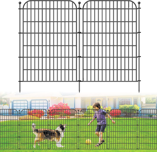 Decorative Garden Fence, 10 Panels 40 in(H) X 23.6 ft(L) Rustproof Metal Wire No Dig Dog Fence Outdoor for Yard, Temporary Tall Garden Fence Animal Barrier Decor for Yard & Patio