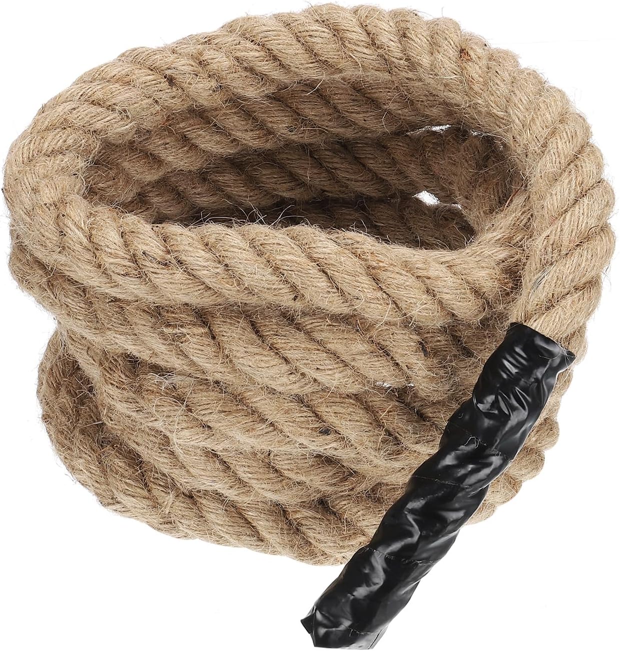 PATIKIL 1" x 11 ft Twisted Manila Rope Jute Ropes Natural Thick Jute Twine Burlap for Docks Railings Bundling Craft Tug of War Decorating