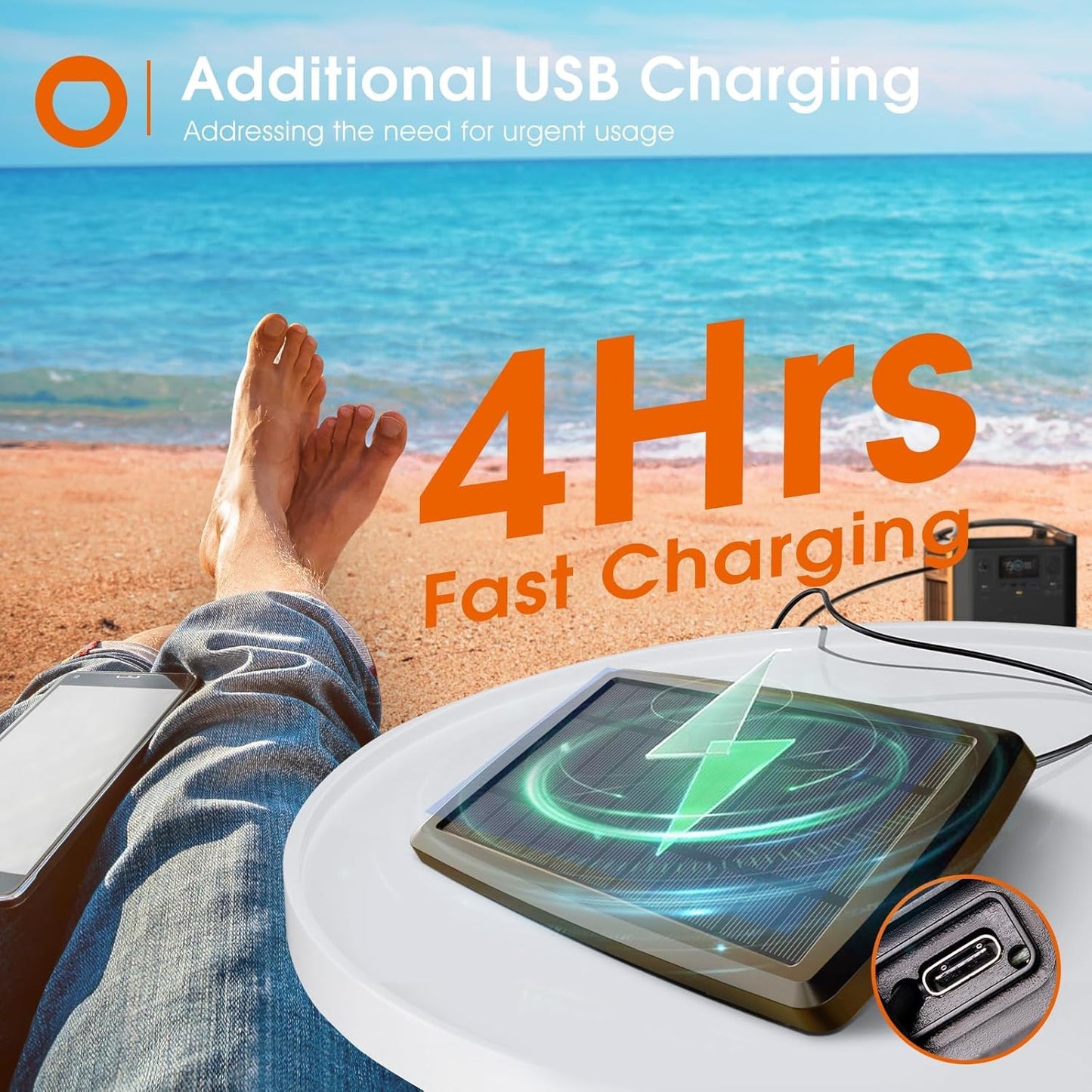 addlon 102FT(96+6) Solar String Lights Outdoor Waterproof with USB Charging & Remote Control - Dimmable Solar Power Patio Lights with LED Bulbs for Porch, Garden, Yard, Market, Bistro - Lasts 20+ Hrs