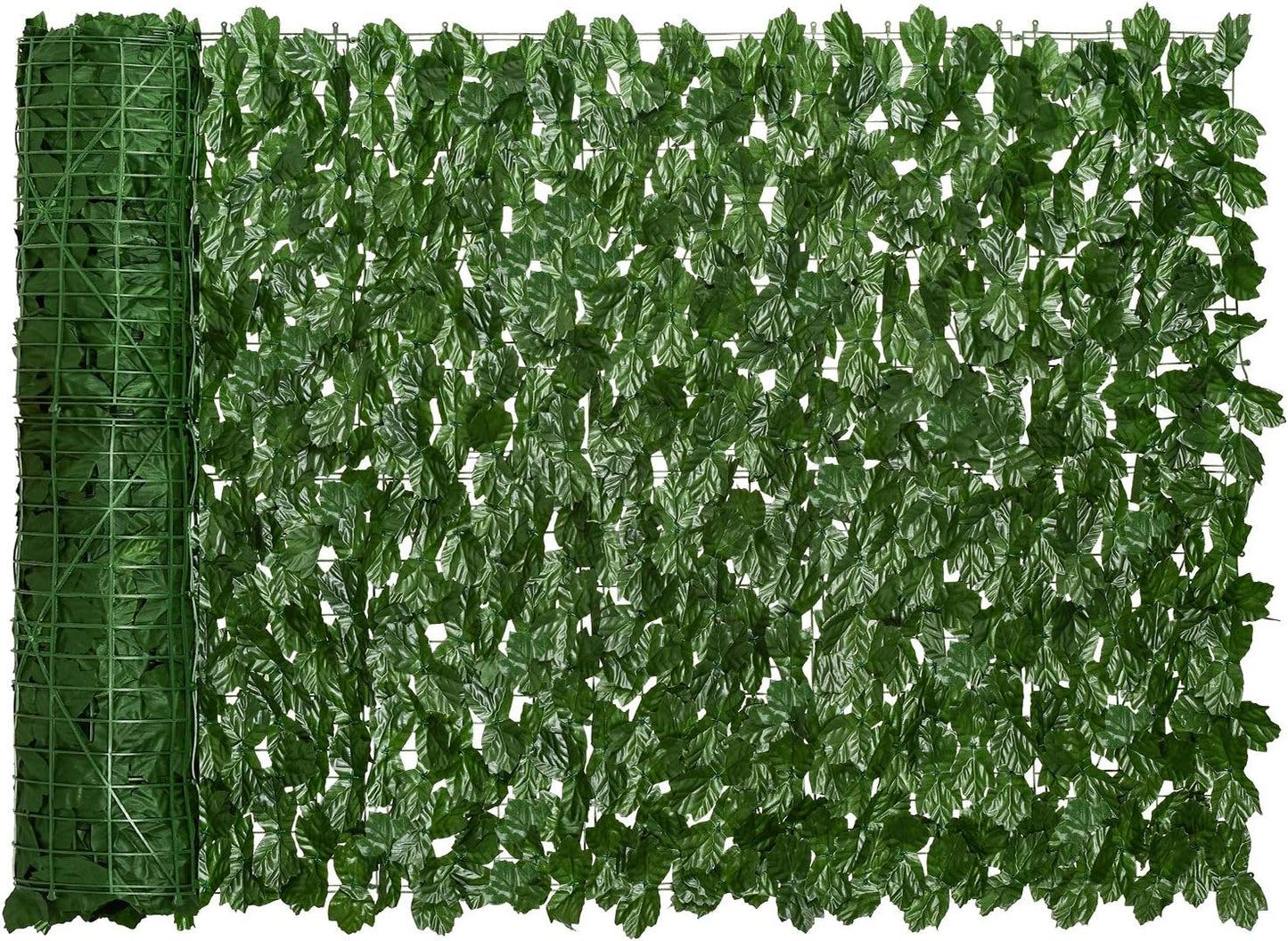 DearHouse Artificial Ivy Privacy Fence, 196.85x39.37inch Artificial Hedges Fence and Faux Maple Leaf Decoration for Outdoor Garden Decor