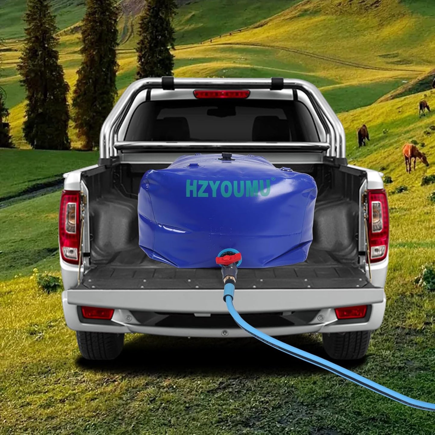 Water Tank 1000L/260G Water Bladder Storage Container Foldable Portable Large Capacity Soft Bag Suitable for Outdoor Easy to Carry Out (260Gal)