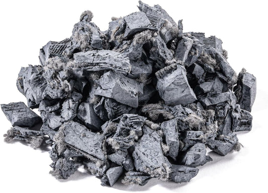 Playsafer Rubber Mulch Nuggets Protective Flooring for Playgrounds, Swing-Sets, Play Areas, and Landscaping (Gray, 16 CU. FT. - 400 LBS)