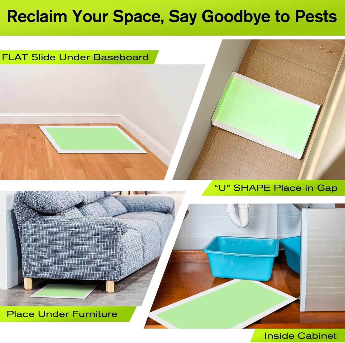 Qualirey 10 Pack Large Sticky Mouse Traps, 11 x 5.3 Inch Non-Toxic Bulk Mice Glue Trap, Rat Glue Boards Indoor Pest Control for Rodent and Insects, Snakes, Cockroaches, Spiders, and Scorpions