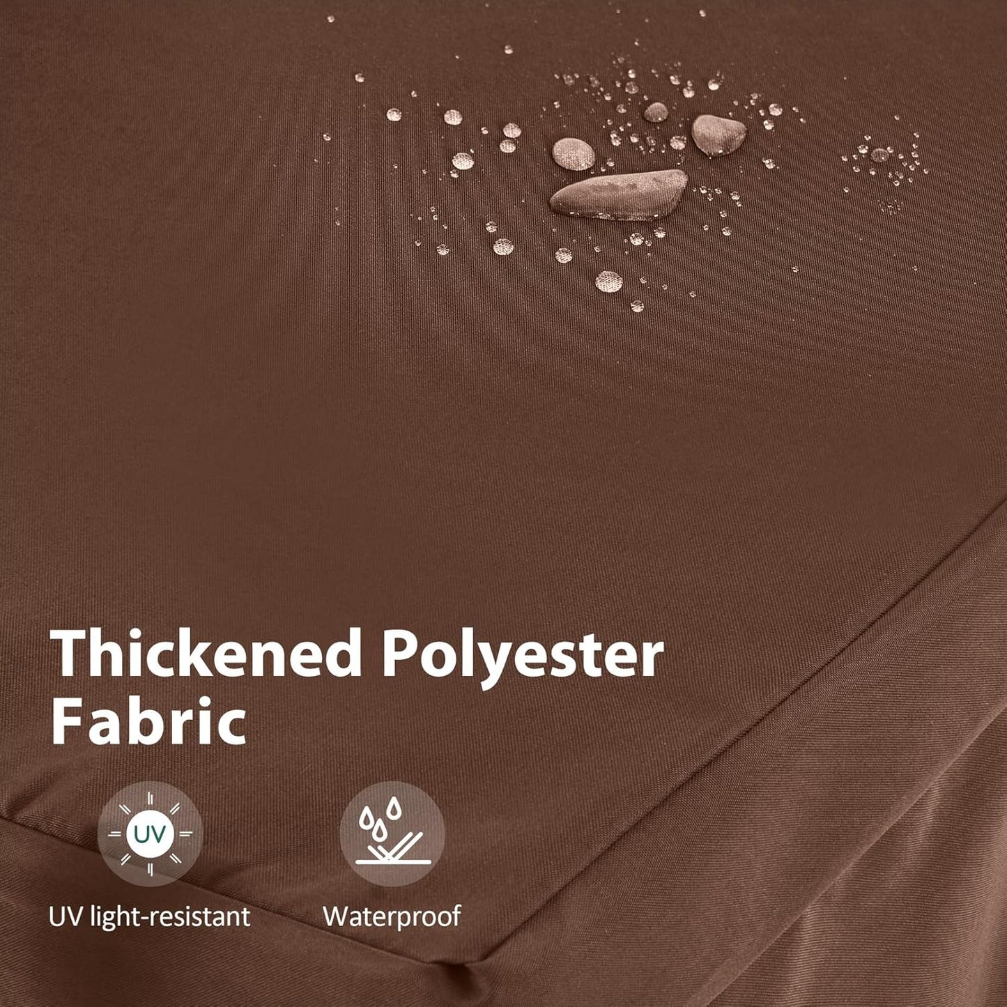 MCombo 2-3 Person Outdoor Patio Swing Chair, Convertible Canopy Hanging Swing Glider Lounge Chair, Removable Cushions, 4003 (Brown)