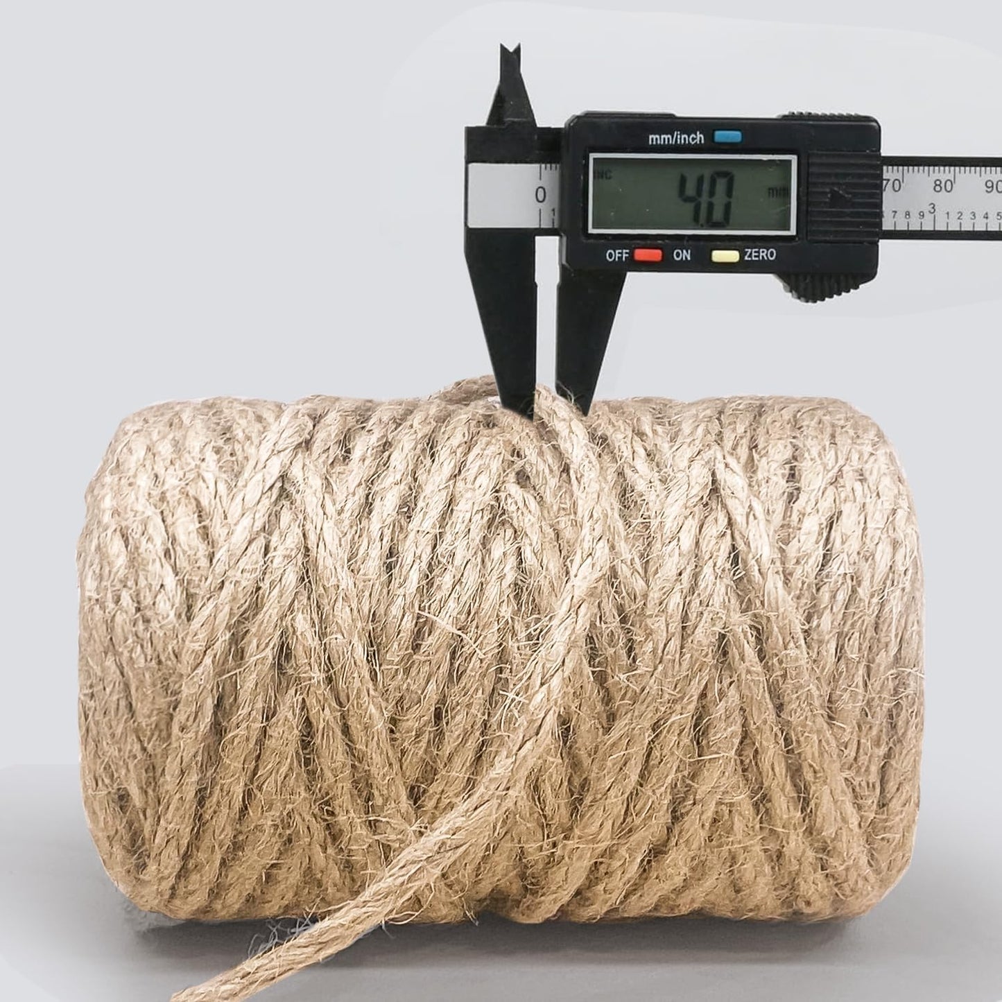 Vanhench Jute Rope 4mmX120FT, Rope for Crafts Projects Cat Scratcher Scratching Post Tree Gift Wrapping Arts & Crafts Home Decoration Packing Material Christmas Twine Bulk Heavy-Duty (Brown)