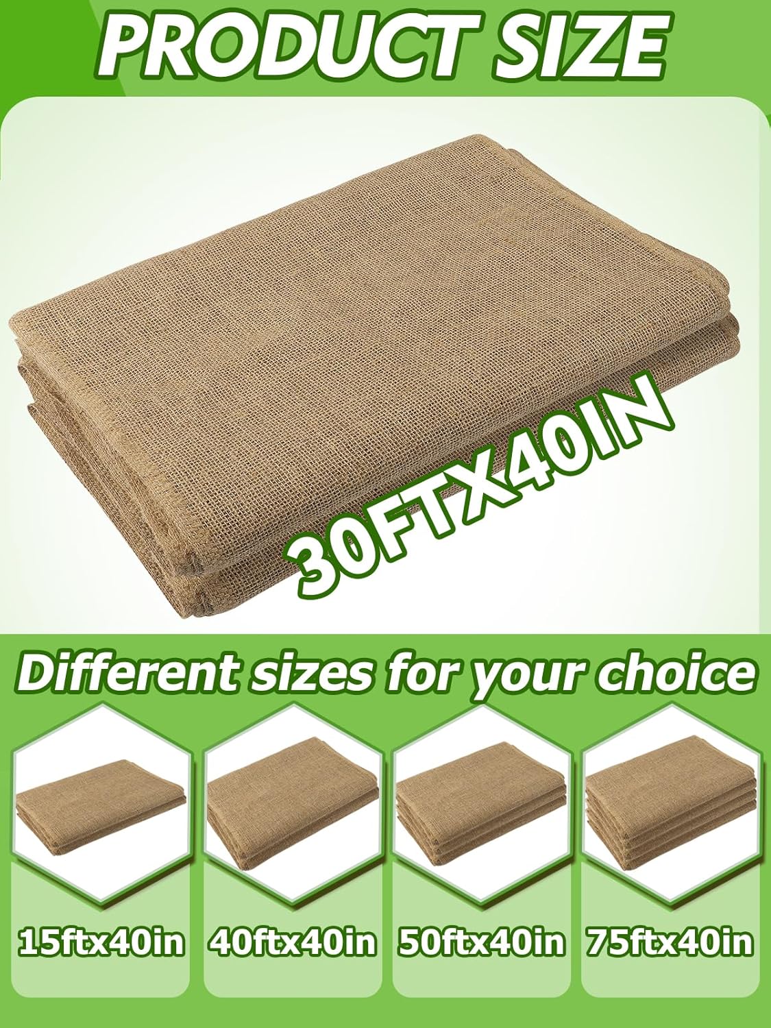 ANPHSIN 30ftx40in Natrual Burlap Plant Covers Freeze Protection, Winter Frost Plant Blankets, Frost Cloth for Outdoor Bushes Trees Potted Plants Cold Weather