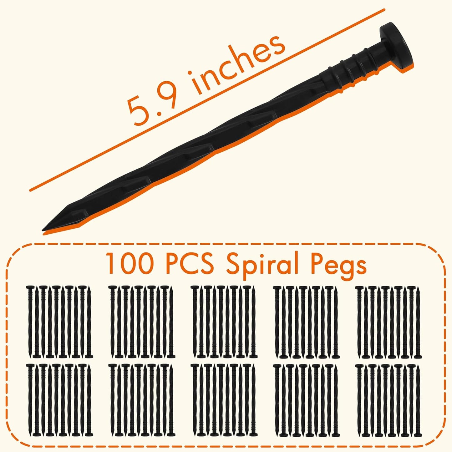 Gardzen 1.5" x 80' Landscape Edging Kit, Garden Edging Coil Comes with 100 Pcs Spikes, No Dig Lawn Border Design