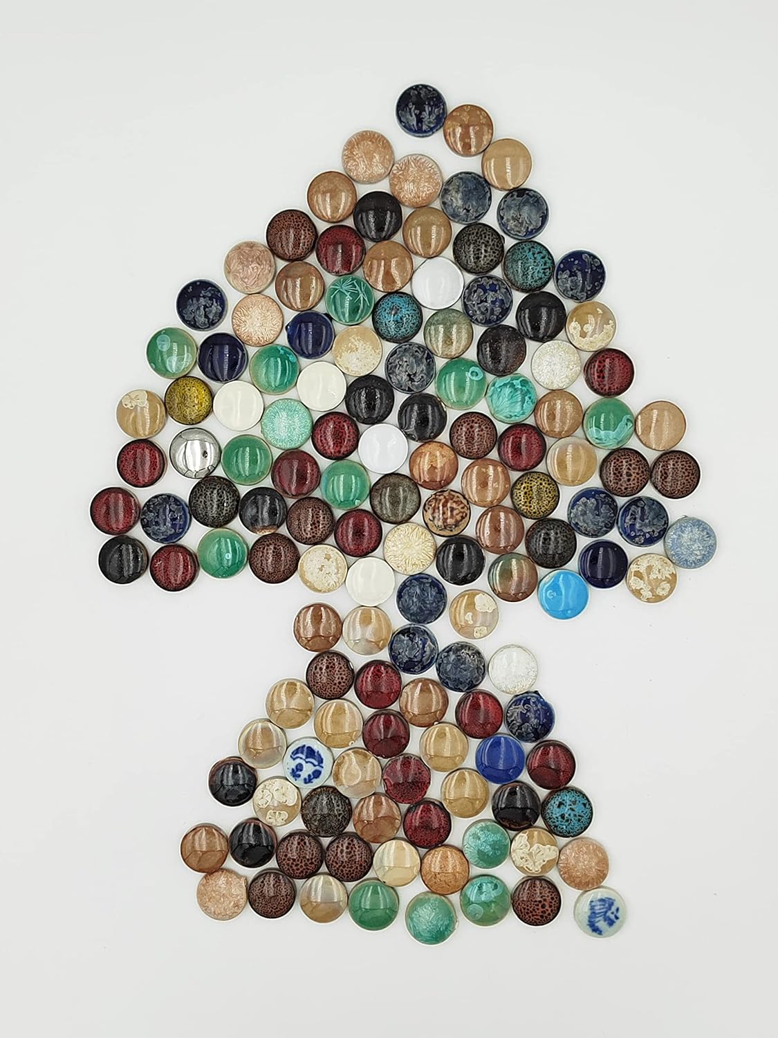 500g/1.1lb Random Color Irregular Ceramics Mosaic Tiles,DIY Making Creative Ceramic Mosaic Tiles for DIY Craft Plates Flowerpots Vases Cups Mosaic Making Supplies (Round 1)