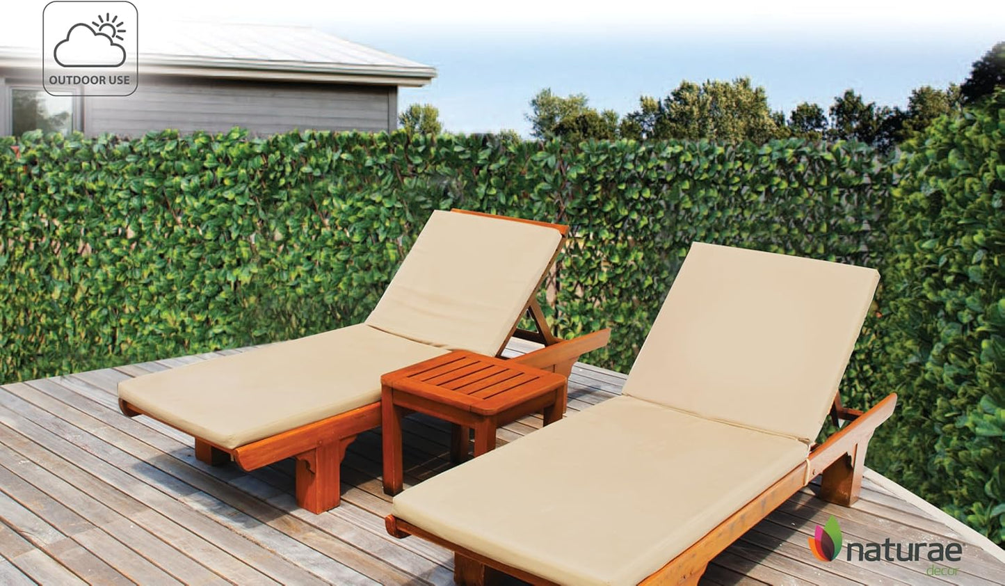 Expandable Willow Trellis - Outdoor Privacy Screen - Sturdy and Flexible - Realistic Look - 40 in x 80 in - Laurel Leaves