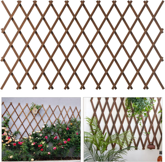 Expandable Garden Trellis, 37" x 90" Trellis for Climbing Plants Outdoor, Wooden Lattice Fence Wall Panel Lattice Panels for Outside, for Climbing Plants Vine Ivy Rose Cucumbers