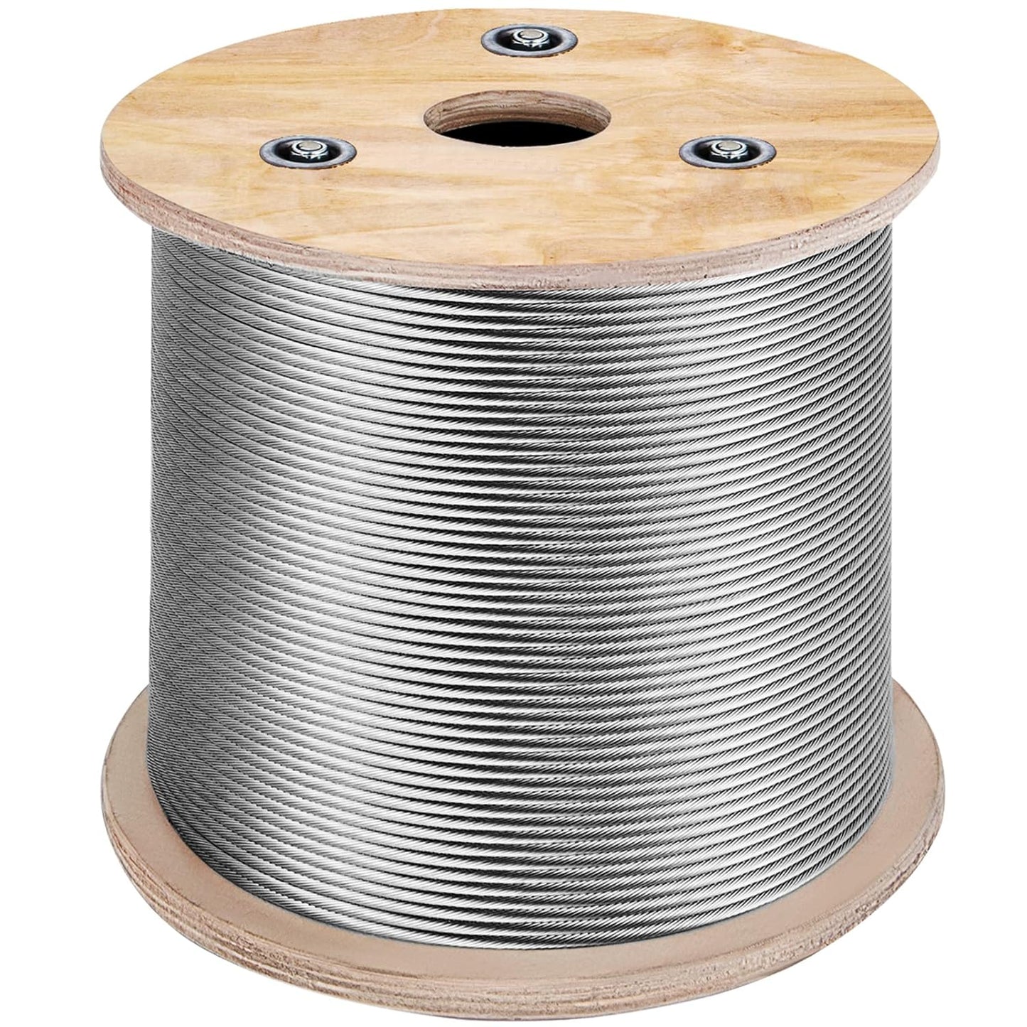Mophorn Stainless Steel Cable Railing 1/8"x 500ft, Wire Rope 316 Marine Grade, Braided Aircraft Cable 7x7 Strands Construction for Deck,Rail,Balusters,Stair,Handrail,Porch,Fence