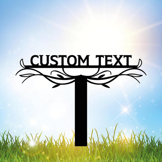 Custom Metal Text Garden Stake, Personalized Garden Sign, Garden Marker, Outdoor Sign, Steel Yard Art, Lawn Garden Art, Garden Sign on Stakes, Personalized Garden Signs for Outside, Housewarming Gift